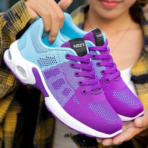 Nezr® Sneakers On Air - Sneakers Dames - Wandelschoenen - Loopschoenen - Sportschoenen - Lichtgewicht en Comfortabel - Paars - Maat 38