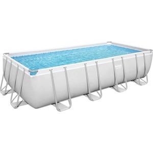Bestway - Opzetzwembaden - zwembad - zwembad met frame - Grijs - 488 x 244 x 22 cm
