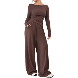 Tweedelig Trainingspak voor Dames - Gebreide Sportset voor Herfst en Winter