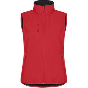Clique - Classic Softshell Vest - Rood - Dames
