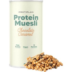 Protiplan | Protein Muesli Chocolade Karamel | Koker | 450 gram (15 porties) | Perfect voor een koolhydraatarm ontbijt of lunch