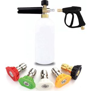 K&G Foam Gun - Snow Foam Cannon - Auto & Motor accessoires - Incl. 5 Opzetstukken - Schuimsproeier - Hogedrukreiniger - Hogedruk pistool