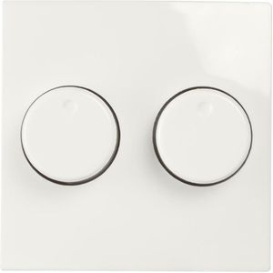 ION V1 J1 centraalplaat voor duo dimmer wit knopbediening