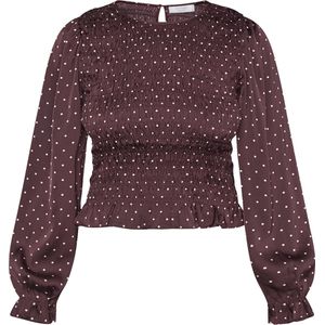 SisterS Point - NIX-LS10 - Blousetop - Donkerrood - Stippenprint