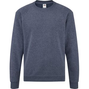 Fruit Of The Loom Kinderen Unisex Raglan mouwen Sweatshirt (Heather Marine)