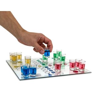 relaxdays Drankspel Ludo - partyspel - dobbelspel - 2 tot 4 personen