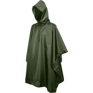 Regen Poncho Unisex - Fietsponcho - Dames & Heren - Waterdicht - Festival - Groen