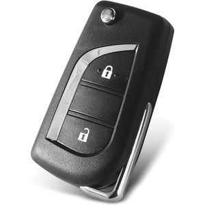 XEOD Autosleutelbehuizing - sleutelbehuizing auto - sleutel - Autosleutel 2 knops geschikt voor Toyota / Peugeot / Citroen