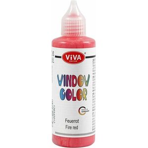 Glasverf - Verf Ramen, Glas, Spiegels - Rood - Viva Decor Window Color - 90ml