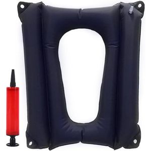 Allecto Plus - Opblaasbaar ademend zitkussen voor stoelen en toiletzittingen | Drukverlichtend en anti-pijn