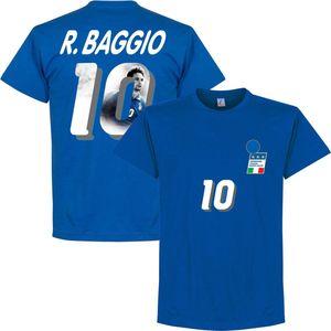 Italië 1994 Baggio 10 Gallery T-Shirt - Blauw - M