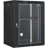 VEVOR 15u Netwerkkast Serverkast 457,2 Mm Wandbehuizing Serverrack Zwart