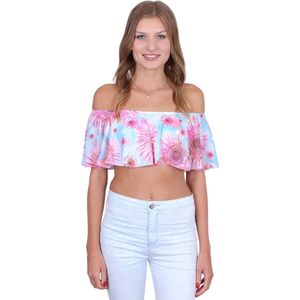 Korte Spaanse top met bloemen - John Zack