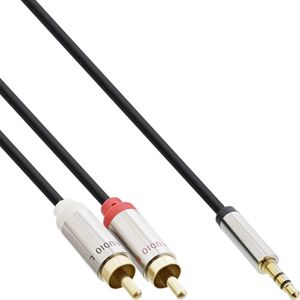 InLine 3,5mm Jack - Tulp stereo audio slim kabel - 10 meter