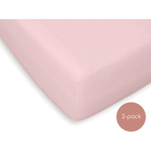 Briljant Baby Jersey Ledikant Hoeslaken - 60 x 120 - Roze - 2 Pack