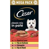 Cesar - Classic Mix - hondenvoer - honden natvoer - paté - maaltijdkuipjes 24 x 150 g