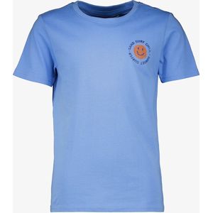 TwoDay jongens T-shirt met smiley blauw - Maat 134/140