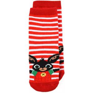 Bing Bunny Antislip Sokken – Rood/Wit Gestreept – Maat 19/22