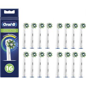 Oral-B CrossAction Opzetborstels - 16 stuks - Voordeelverpakking (2x8 Stuks)