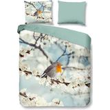 Snoozing Robin - Dekbedovertrek - Multi kleur - Flanel - Lits-jumeaux
