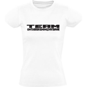 Team Ontoerekeningsvatbaar Dames T-shirt | voetbal | shirts kleding | volleybal | handbal | hockey | toernooi | teamsport | sport | naam | tbs | teamnaam | Shirt