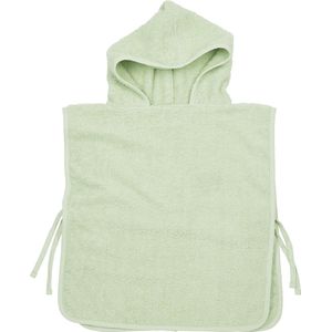 Meyco Baby Uni badponcho - badstof - soft green - 1-3 jaar