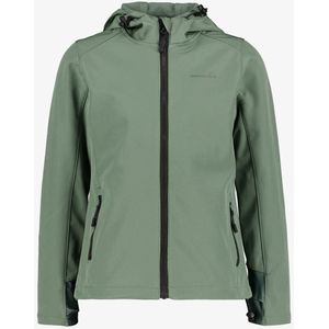 Mountain Peak kinder softshell jas groen - Maat 128