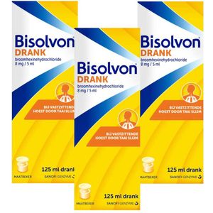 Bisolvon Drank Vastzittende Hoest - 3 x 125 ml