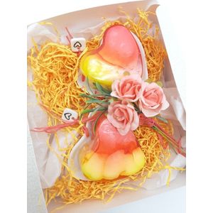 Geschenkset -Handgemaakte zeep-Gift box-Glycerine zeep-cadeau vrouw-Vriendin verjaardag cadeau-Moederdag cadeautje