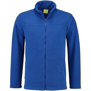 Kobaltblauw fleece vest met rits voor volwassenen S