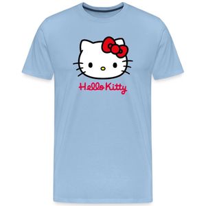 Hello Kitty Klassiek Portret Met Hello Kitty Tekst Premium T Shirt Heren