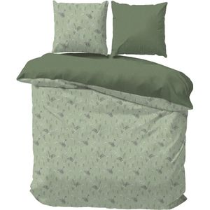 iSleep Dekbedovertrek Debby - Litsjumeaux XL - 260x200/220 cm - Groen