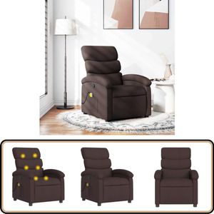 vidaXL Massagestoel - Verstelbaar - Donkerbruin Massagestoel - Massagestoelen - Zitstoel - Leunstoel
