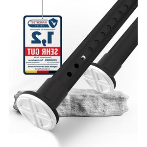 Gordijnroede Uitschuifbaar Zwart Ø32mm 110-160 cm - Telescopische Douchestang voor Badkamer en Garderobe douchestang uitschuifbaar