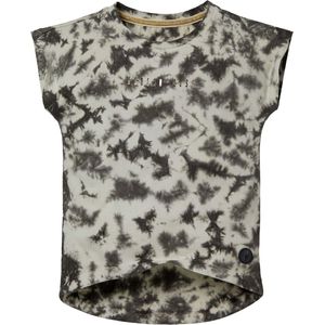 Levv shortsleeve Nindy shirt staal grijs ty dye print voor meisjes - maat 92