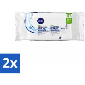 NIVEA - Reinigingsdoekjes - Verfrissend - Verwijdert Waterbestendige Make-up - 7 Doekjes - Voordeelverpakking - 2 stuks