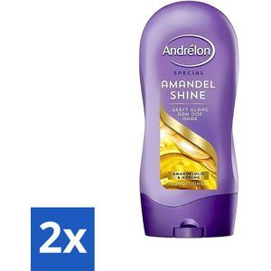 Andrélon - Amandel Shine - Conditioner - Met Natuurlijke Amandelolie - 300 ml - Voordeelverpakking - 2 stuks
