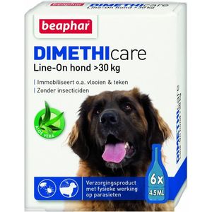 Beaphar DImetHIcare Line-On Anti Vlooien en Teken Druppels Hond > 30 kg 6 pipetten