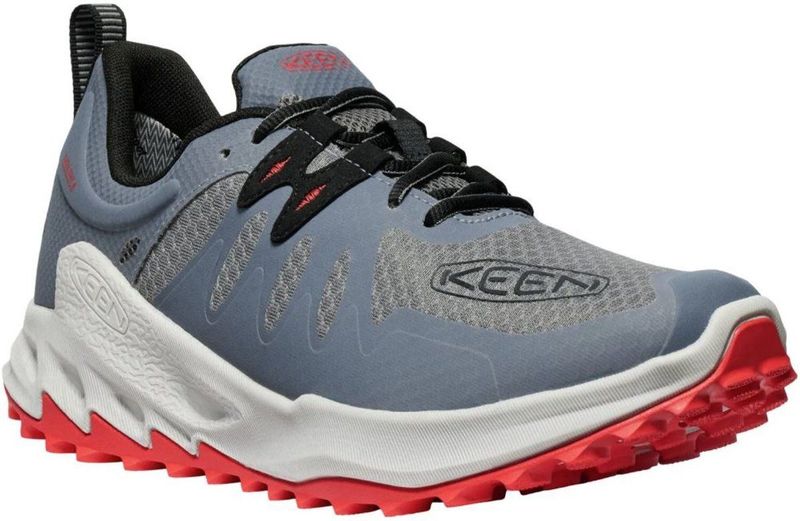 Keen - Zionic WP M - Herenschoenen - Staalgrijs/Poppyrood - Trailrunningschoenen