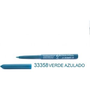 Leticia Well - Groen/Blue Green lippotlood en oogpotlood draaibaar zacht / Automatic Eyeliner Lipliner Soft - Nummer 33358 - 1 stuks