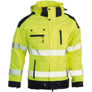 Herock Hodor High Viz Werkjas HV (1901) - Fluor geel | Donkerblauw - XXL