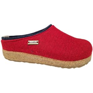 Haflinger - Kris - Muiltjes - Rood - 100% Vilt - 100% Rubber