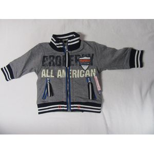 dirkje , jongens , gilet , grijst met blauw , all american 23 , 3 maand 62