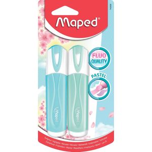 Maped markeerstift Color'Peps, geassorteerde pastelkleuren, 2 stuks op blister