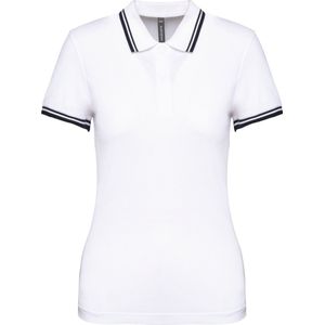 Kariban - Gestreepte Polo - Dames - Slim Fit - 100% Gepeigde Katoen