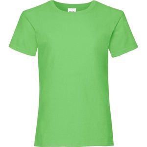 Fruit Of The Loom Meisjes Kinderen Valewewight T-shirt met korte mouwen (Lime)