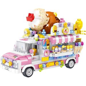 Vanaf juni beschikbaar: Ainy - Nanoblocks IJswagen | City & friends Adventure | Classic Creator STEM speelgoed bouwpakket | Kermis & Pretpark Auto Foodtruck modelbouw voor volwassenen | 593 bouwstenen (niet compatibel met Lego technic of Mould King)