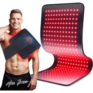 Mrs. Jones Infraroodlamp verwarmde riem - 360 stuks rood lichttherapie voor het lichaam - 3-in-1 chips 660 nm en 850 nm lichttherapie-lamp met timer - ontspan de spieren - verlicht rugpijn .
