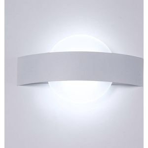 Goeco wandlamp - 24cm - Medium - LED - 12W - 1350LM - koel wit licht - 6500K - acryl - aluminium - voor slaapkamer woonkamer hal trap