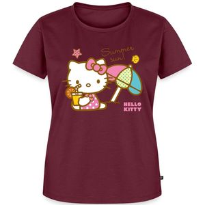 Hello Kitty Op Het Strand Onder Een Zonnescherm Premium T Shirt Dames